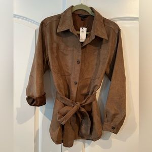 NWT!! Banana Republic Faux Suede shirt. Size Small.